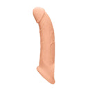 Realrock 9 Inch Realistic Penis Extender With Rings Flesh