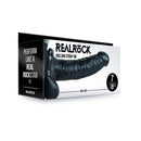 Realrock Black 18 Cm Hollow Strap On With Balls