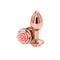 Rear Assets Rose Small Metal Butt Plug With Rose Base