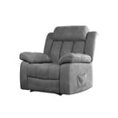 Recliner Chair Electric Massage Chair Velvet Lounge Sofa Heated Grey