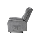 Recliner Chair Electric Massage Chair Velvet Lounge Sofa Heated Grey