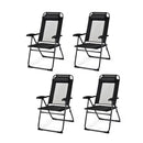 4 Piece Patio Folding Recliner Chairs
