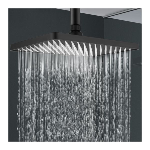 Rectangle Rain Plastic Large Shower Head Rose