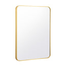 Rectangular Mirror With Aluminum Alloy Frame For Bathroom Golden