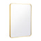 Rectangular Mirror With Aluminum Alloy Frame For Bathroom Golden