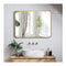 Rectangular Mirror With Aluminum Alloy Frame For Bathroom Golden