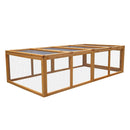 Rectangular Wooden Chicken Coop And Rabbit Hutch