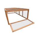 Rectangular Wooden Chicken Coop And Rabbit Hutch