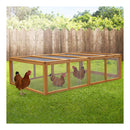 Rectangular Wooden Chicken Coop And Rabbit Hutch
