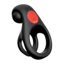 Red Dot Rings V2 Black Vibrating Cock And Ball Ring With Remote