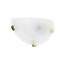 Remo Alabaster Glass Wall Light With Gold Clips