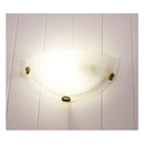 Remo Alabaster Glass Wall Light With Gold Clips