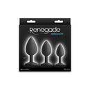 Renegade Triple Ace Kit Butt Plugs Set Of 3 Sizes Black