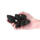 Renegade Triple Ace Kit Butt Plugs Set Of 3 Sizes Black