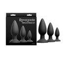 Renegade Triple Strike Kit Butt Plugs Set Of 3 Sizes Black