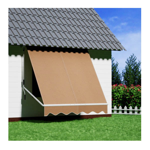 Retractable Fixed Pivot Arm Window Awning Outdoor Blinds 210Cmx210Cm Beige