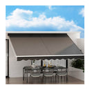 Retractable Folding Arm Awning Outdoor Awning 450Cmx250Cm Canopy Grey