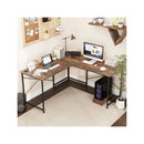 Reversible L Shaped Desk With Built In Power Strip And Removable Host