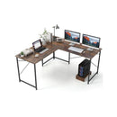 Reversible L Shaped Desk With Built In Power Strip And Removable Host
