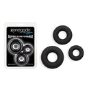 Renegade 3Pc Fireman Rings Black Cock Rings Set Of 3 Sizes