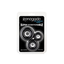 Renegade 3Pc Fireman Rings Black Cock Rings Set Of 3 Sizes