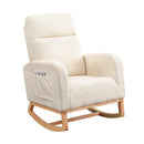 Rocking Chair Ottoman Footrest With Side Pocket