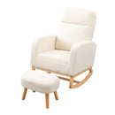 Rocking Chair Ottoman Footrest With Side Pocket