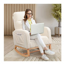 Rocking Chair Ottoman Footrest With Side Pocket