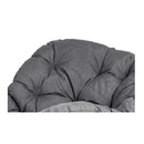 Rocking Chair With Thick Cushion PE Rattan Indoor Patio Grey