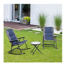 3 Pieces Outdoor Rocking Chairs With Round Table