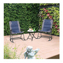 3 Pieces Outdoor Rocking Chairs With Round Table