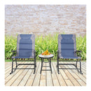 3 Pieces Outdoor Rocking Chairs With Round Table