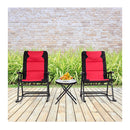 3 Pieces Outdoor Rocking Chairs With Round Table