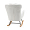 Rocking Chair Nursing Armchair Linen Accent Chairs With 2 Pillow