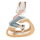 Wood Rocking Posture Chair With Soft Cushion