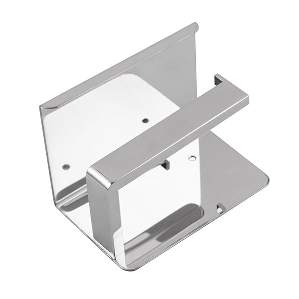 Chrome Toilet Paper Holder Rack Phone Shelf Storage Wall Mounted