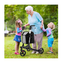 Aluminium Foldable 3 Wheel Rollator Walker With Zippered Storage Bag