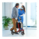 Aluminium Foldable 3 Wheel Rollator Walker With Zippered Storage Bag