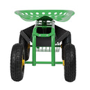 Rolling Garden Cart With Tool Tray Work Seat For Gardening