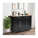 Rolling Storage Trolley With 2 Deep Drawers For Kitchen