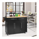 Rolling Storage Trolley With 2 Deep Drawers For Kitchen