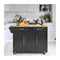 Rolling Storage Trolley With 2 Deep Drawers For Kitchen