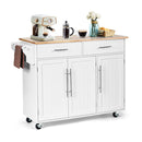 Rolling Storage Trolley With 2 Deep Drawers For Kitchen