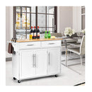 Rolling Storage Trolley With 2 Deep Drawers For Kitchen