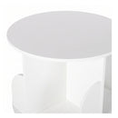 Rotating Bookshelf 4 Tier Book Storage 360 Swivel Space Saving White
