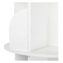 Rotating Bookshelf 4 Tier Book Storage 360 Swivel Space Saving White