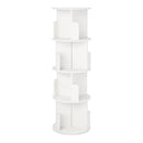 Rotating Bookshelf Corner 4 Tier 3 Section Storage Display Home White