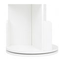 Rotating Bookshelf Corner 4 Tier 3 Section Storage Display Home White