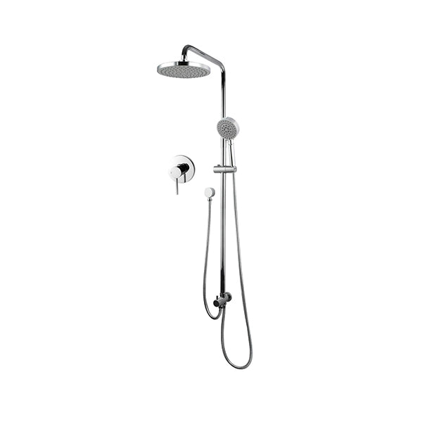 Gooseneck Set Shower Head 5 Mode Handheld Head With Round Mixer Tap