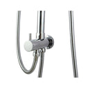 Chrome Gooseneck Shower Set 200Mm Shower Head 5 Mode Handheld Head